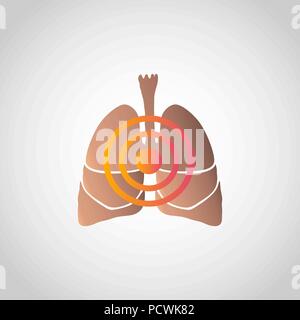 Short of Breath icon design, infographic health. Vector illustration. Stock Vector