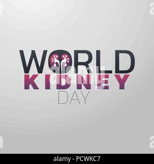 World Kidney Day icon design, medical logo. Vector illustration Stock Vector
