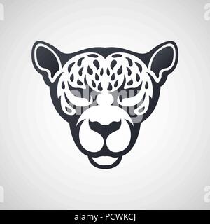 African leopard logo icon design, vector illustration Stock Vector
