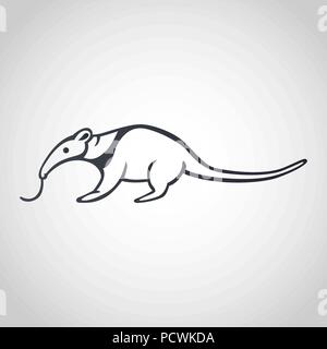 Anteater logo icon design, vector illustration Stock Vector