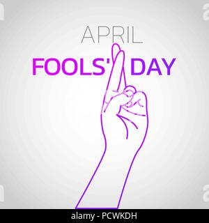 April Fools' Day logo icon design, vector illustration Stock Vector