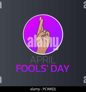 April Fools' Day logo icon design, vector illustration Stock Vector