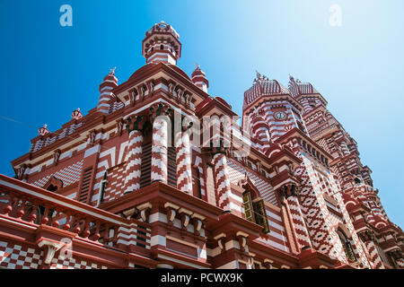 Jami-Ul-Alfar Mosque or Red Masjid Mosque is a historic mosque in Colombo capital of Sri Lanka Stock Photo