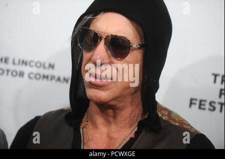 NEW YORK, NY - APRIL 19: Mickey Rourke attends the World Premiere Narrative: 'Ashby' during the 2015 Tribeca Film Festival at SVA Theatre 1 on April 19, 2015 in New York City.   People:  Mickey Rourke Stock Photo