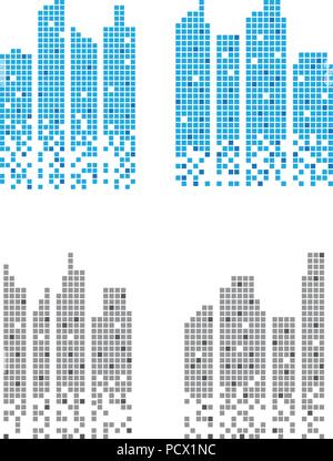 Pixelated skyscraper graphic design template vector eps10 Stock Vector