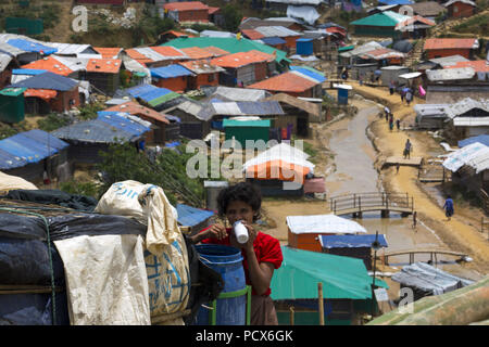 Dhaka, Bangladesh. 3rd Aug, 2018. COX'S BAZAR, BANGLADESH - AUGUST 04 : Rohingya people seen inside refugee camp in Cox's Bazar, Bangladesh on August 04, 2018. Credit: Zakir Hossain Chowdhury/ZUMA Wire/Alamy Live News Stock Photo