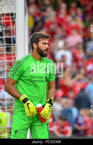 Dublin, Ireland. 4th Aug, 2018. Alisson Becker seen during the Liverpool vs SSC Napoli Pre-Season Friendly in Aviva Stadium. Credit: Ben Ryan/SOPA Images/ZUMA Wire/Alamy Live News Stock Photo