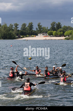 Kanupolo-Bundesliga-Spiel Wassersportfreunde Liblar Stock Photo