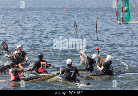 Kanupolo-Bundesliga-Spiel Wassersportfreunde Liblar Stock Photo