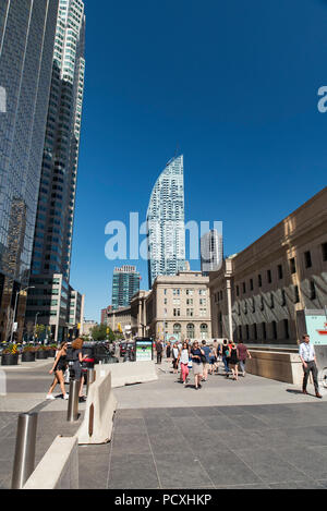 downtown Toronto looking west along King Street buildings in the ...