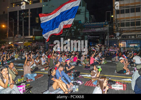 Political demonstration in Bangkok, Thailand Stock Photo