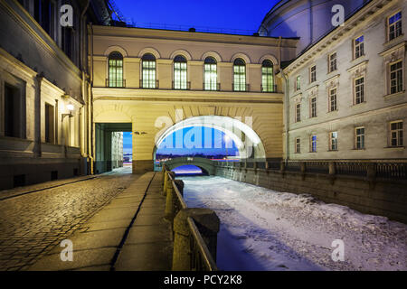 Winter canal. Saint-Petersburg. Russia Stock Photo