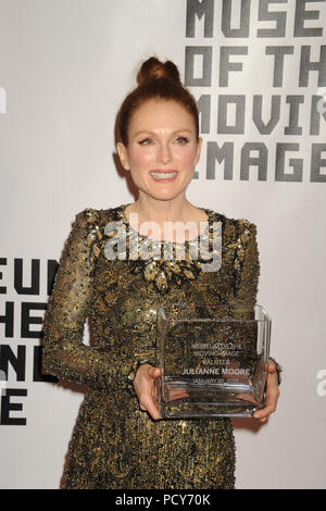 NEW YORK, NY - JANUARY 20: Julianne Moore attends as Museum Of The Moving Image Honors Julianne Moore at 583 Park Avenue on January 20, 2015 in New York City  People:  Julianne Moore Stock Photo