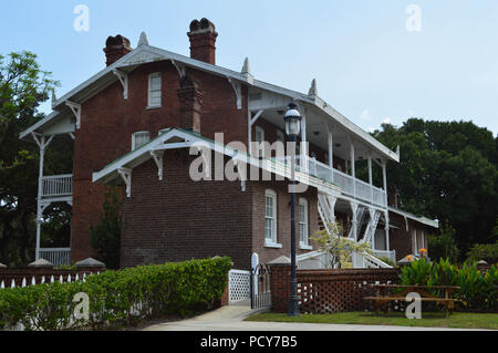 Exterior Side View Maritime Museum Keeper's House Archival Relics Equipment Various Gallery Collections Protective Cases St Augustine Lighthouse FL Stock Photo