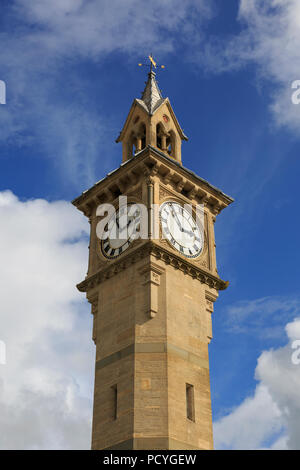 The Albert Clock in Barnstaple, Devon, built in 1862 as a memorial to Prince Albert, a year after his death Stock Photo