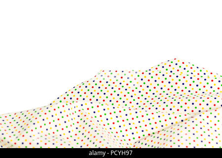 Poka dots on the woven, On the white background. Stock Photo