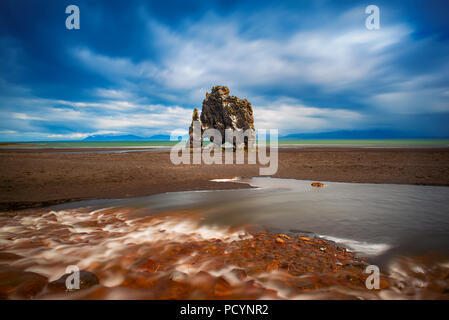 Hvitserkur rock in Iceland Stock Photo