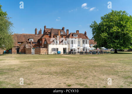 Bell Tower Tea Rooms in Salisbury Cathedral close Stock Photo