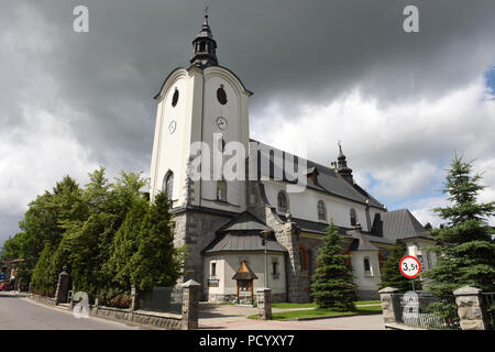 The Catholic church in Poronin in Tatra County near Zakopane Poland Stock Photo