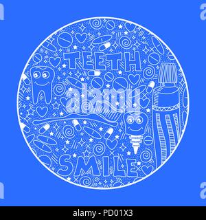 Doodle Medical Pattern Stock Vector