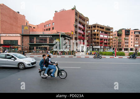 Marrakesh, Morocco - November 08, 2017: McDonald's in Gueliz, modern quarter in Marrakesh Stock Photo