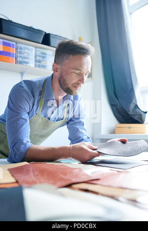 The master tanner in the studio Stock Photo