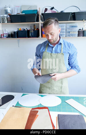 Small business in workshop Stock Photo