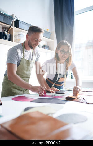 Tanners creating new products Stock Photo