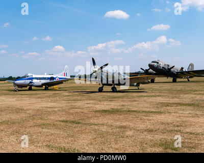 Supermarine Spitfire MKIX TD314 St George, Headcorn, Kent UK Stock Photo