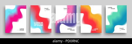 Modern Covers Template Design. Set of Trendy Abstract Gradient shapes for Presentation, Magazines, Flyers, Annual Reports, Posters. Vector EPS 10 Stock Vector