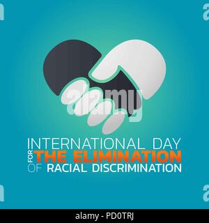 International Day for the Elimination of Racial Discrimination logo icon design, vector illustration Stock Vector