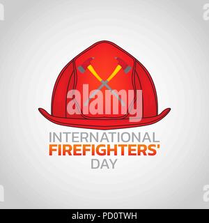 International Firefighters' Day logo icon design, vector illustration Stock Vector