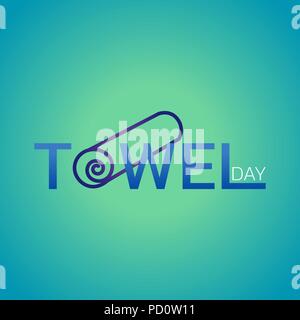 Towel Day icon design, vector illustration Stock Vector