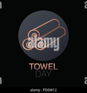 Towel Day icon design, vector illustration Stock Vector