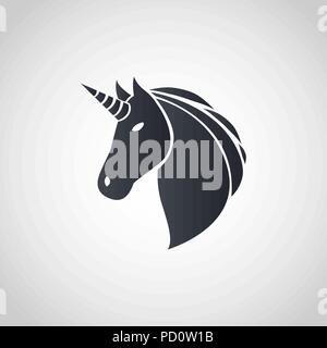 unicorn logo icon design, vector illustration Stock Vector