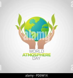 world atmosphere Day logo icon design, vector illustration Stock Vector