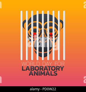World Day for Laboratory Animals logo icon design, vector illustration Stock Vector
