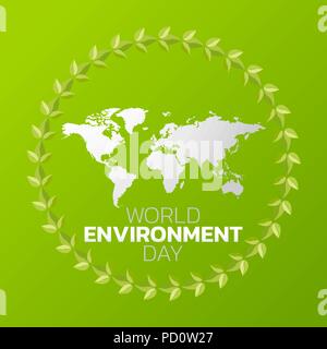 World Environment Day logo icon design, vector illustration Stock Vector