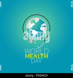 World Health Day logo icon design, vector illustration Stock Vector