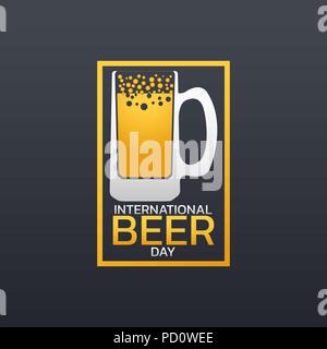 International Beer Day Vector illustration Stock Vector