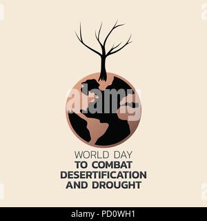 World Day to Combat Desertification and Drought Vector illustration Stock Vector