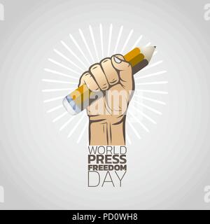 World Press Freedom Day, Vector Illustration. Stock Vector