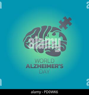 Creative illustration,poster or banner of World Alzheimer's day. Stock Vector