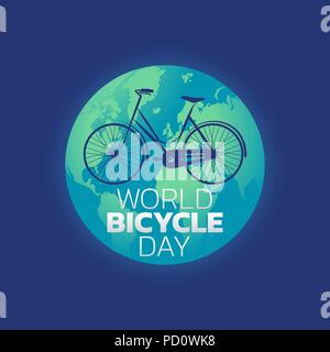 World Bicycle Day. Vector illustration. Stock Vector