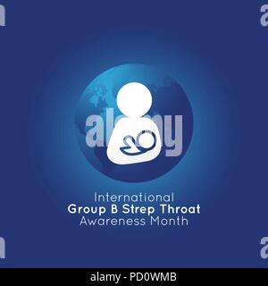 International Group B Strep Throat Awareness Month vector logo icon ...