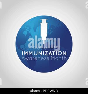 National Immunization Awareness Month vector logo icon illustration Stock Vector
