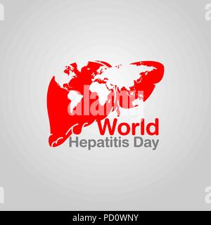 World Hepatitis Day vector logo icon illustration Stock Vector