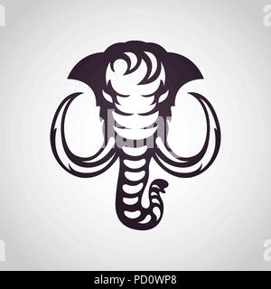 Mammoth vector logo icon illustration Stock Vector