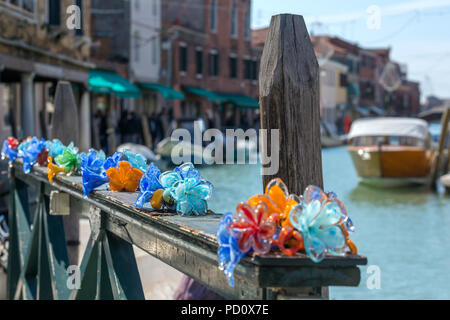 Traditional Murano glass in old town of the island, Venice, Italy