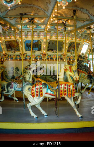 Dentzel managerie carousel, Glen Echo Park, MacArthur Boulevard, Glen Echo, Maryland Stock Photo